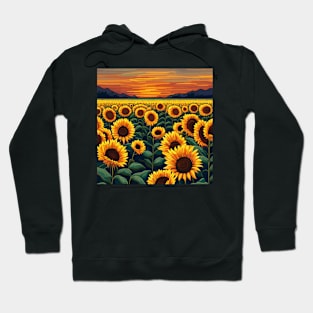 Sun Flower mural Art Hoodie